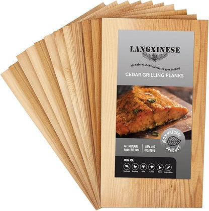 Bigger 13 PK, Cedar Planks for Grilling Salmon,11"x 5.5" Better Smoking, Add Smoky Flavor to Salmon, Veggies, Restaurant Quantity