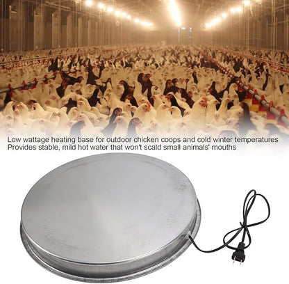 Poultry Chicken Supplies Water Heater Heating Base, Chicken Water Heating Base 30 ℃ Constant Temperature, Used in Most Poultry Fountain Water Dispenser, Chicken Coop Accessories(USA)