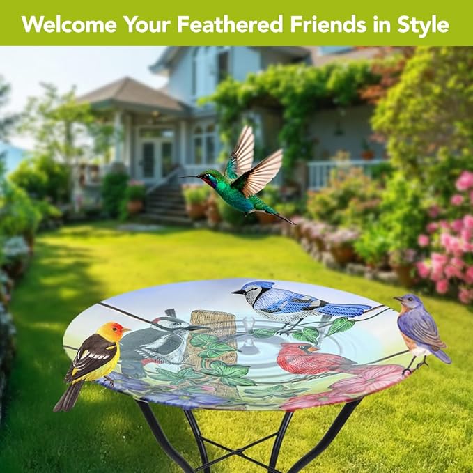 Briarwood Lane Country Birds Glass Birdbath