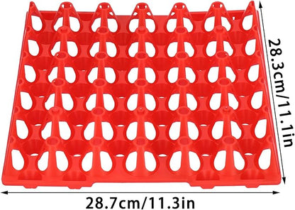 Egg Crate, 5PCS Flats 30 Cell Egg Crates Holder Tray Egg Tray Egg Cartons Stackable Egg Cartons Hold Multiple Eggs Home Farm Supplies for Storing, Sorting, and Shipping Eggs (Red)