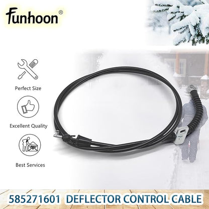 585271601 Deflector Control Cable for Husqvarna 924 HV, ST 230 E, ST 261 E, ST 268 EP, ST 276 EP, ST 324 P, ST 327 T, Poulan, Jonsered Snow Blowers Replaces 532420672 532421164