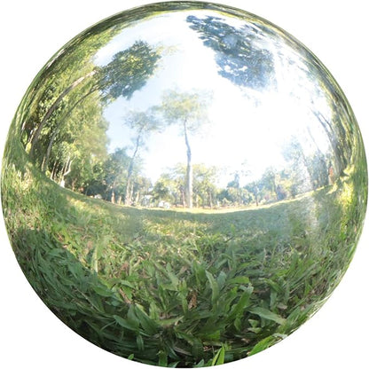 Gazing Balls for Garden, Home Outdoor Hollow Sphere Stainless Steel Gazing Globe Mirror Ball (8 Inch)
