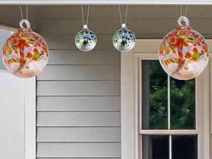 Dale Tiffany Hand Blown Glass, 6" Diameter Enchanted, Tree of Life Collection, Witch Globe Hanging Garden Indoor/Outdoor Decorative Ornament Gazing Ball