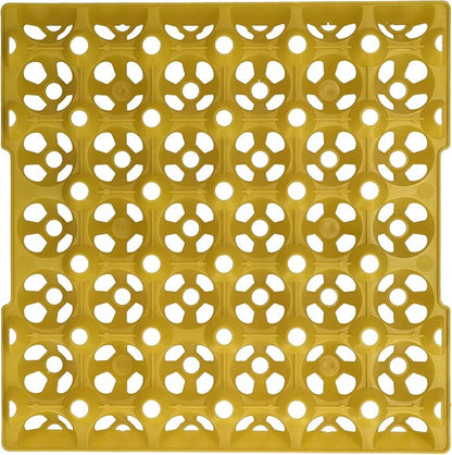 Heavy Duty Plastic Egg Crates, Reusable Egg Storage Tray with 30 Cells for Transporting and Storing, Pack of 5 (Yellow)