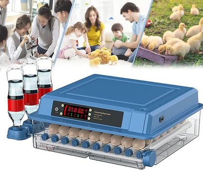 Home Incubator Egg Brooding Machine Chicken Incubator, 98-256 Eggs Incubator Automatic Turning and Hatching, Digital Incubator with Temperature Control,152,128