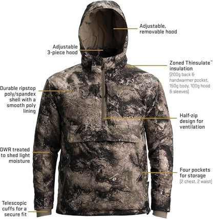 BLOCKER OUTDOORS Shield Series Predator Ops 1/2 Zip Camo Hunting Jacket