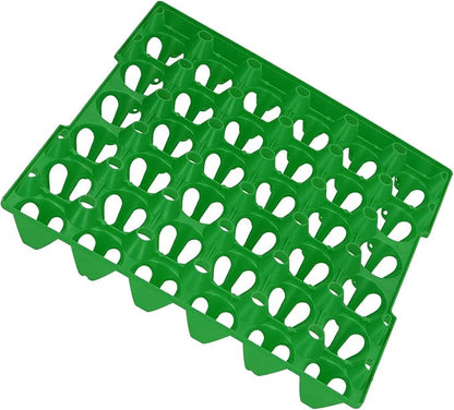 Plastic Egg Flats 30 Cell, 5PCS, Sturdy Stackable Trays for Egg Storage and Transportation - Reusable Durable Design, Space Saving for Home and Farm Use (Green)
