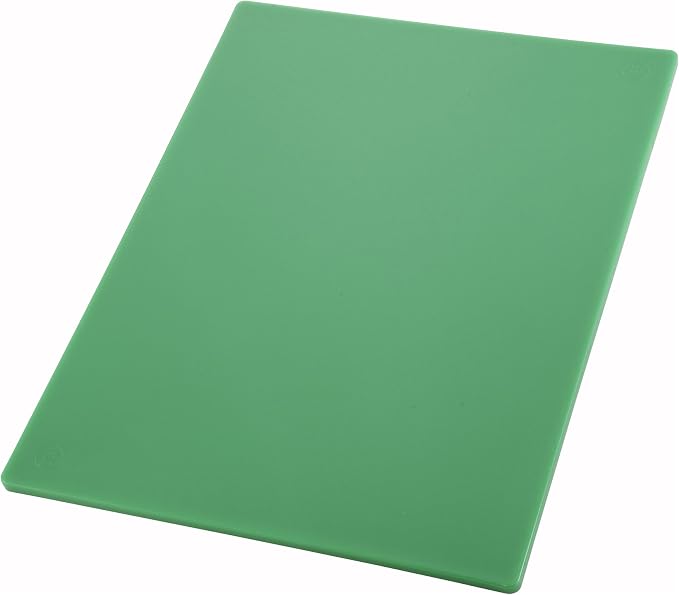 Winco 18" x 24" Green Heavy-Duty Plastic Cutting Board (Set of 6) | Dishwasher safe, Stain resistant, Minimizes dulling, Great for Charcuterie, Cheese, Appetizers and Buffet Displays