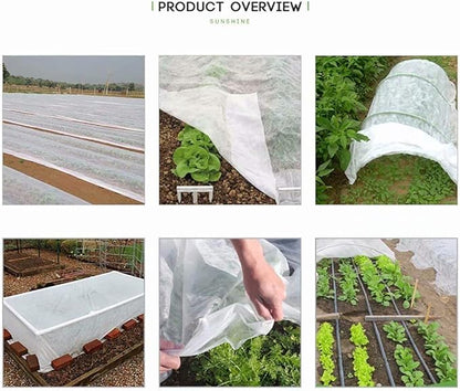 Agfabric Plant Covers Freeze Protection Frost Blankets for Plants 5'x25' 1.2oz Row Covers Outdoor Plant Covers for Winter Freeze Cloths for Plants Winter Frost Pests Protection,White