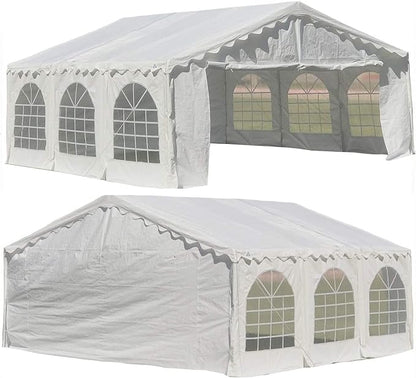 Delta 20'x20' Budget PE Tents Including 2 Free Bags for Parties, Outdoor Canopy Carpas para Fiestas, Wedding Party Tent with Waterproof Top & Removable Sidewalls for Patio Outdoor Events(B Model)