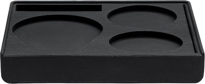 Normcore Espresso 58mm Portafilter Tamping Station, Compact Tamping Station, Barista Corner Tamping Mat With Portafilter Stand, Coffee Tamper Holder Pad, Black
