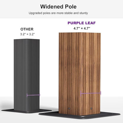 PURPLE LEAF 12' X 24' Outdoor Hardtop Gazebo for Patio Galvanized Steel Double Roof Permanent Canopy Teak Finish Coated Aluminum Frame Pavilion Gazebo with Netting and String Lights