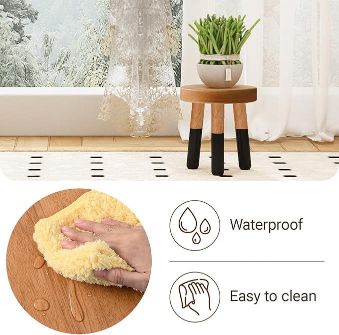 Rubber Wood 9" Round Plant Stand |Dip Dyed Black Stool, Wood Riser |Milking Stool (10" H)
