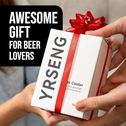 Beer Gift for Men, Lightweight Modelo Beverage Beer Bottle Cooler w/Beer Opener - Double Walled Stainless Steel 12oz. Modelo Beer Bottle Insulator Holder(Matte Black)
