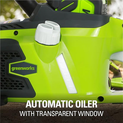 Greenworks 40V 16" Brushless Cordless Chainsaw (Great For Tree Felling, Limbing, Pruning, and Firewood / 75+ Compatible Tools), Tool Only
