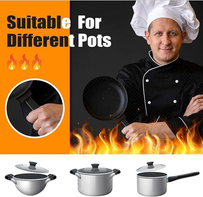 10pcs Cast Iron Handle Cover, Silicone Hot Handle Holder, Heat Resistant Cast Iron Skillet Handle Covers Potholder for Frying Pans and Griddles Kitchen Supplies | Non-Slip Heat Resistant Cast Iron Skillet Covers Potholder for Frying Pans and Griddles K...