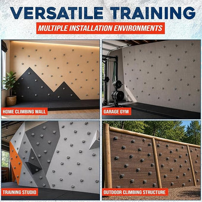10 Large Screw On Rock Climbing Holds for Rock Wall Grips Made in USA | Rock Climbing Holds for Indoor Outdoor Play Set, Garage Gym, Bouldering, Trees - Rocky Mountain Climbing Gear