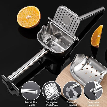 Large Lemon Squeezer, 304 Stainless Steel Citrus Juicer, Heavy duty Manual Juicer For Citrus, Orange, lemon and Other Fruit