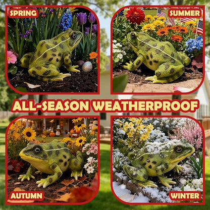 Sunthus Frog Garden Statues Toad Outdoor Decor Sculptures Yard Resin Decorations