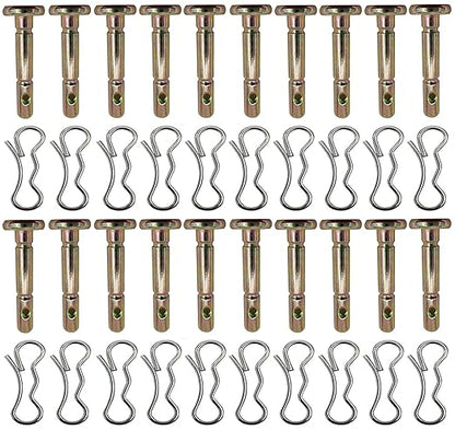 20 Pcs Brass 6.35mm x 44.45mm Straight Pins for Snow Thrower Replacement Parts