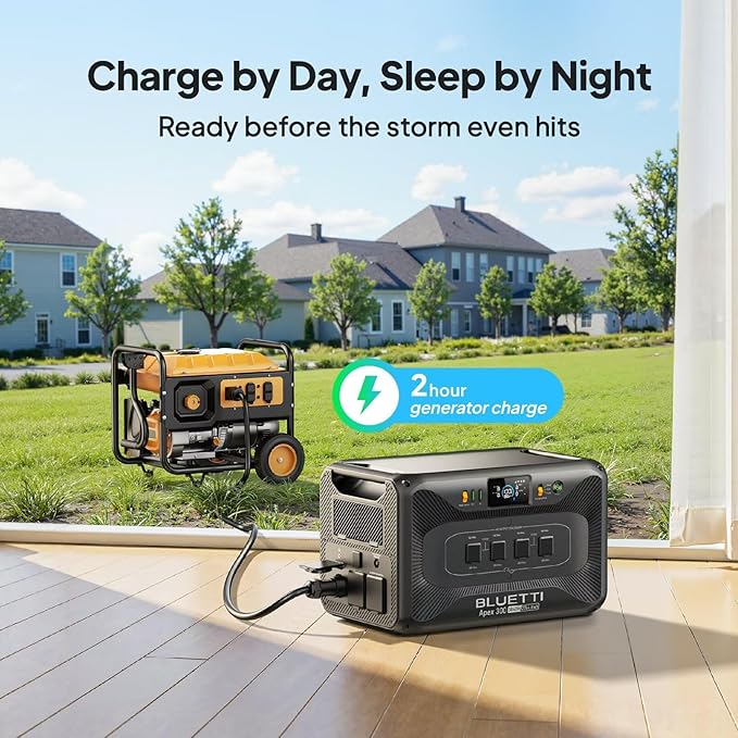 BLUETTI Apex 300 Portable Power Station, 2764.8Wh Solar Generator LFP Battery Backup with 6 3840W AC Outlets (7680W Surge), Simultaneous 120V/240V Output & Black Start, for Home, RV and Emergencies
