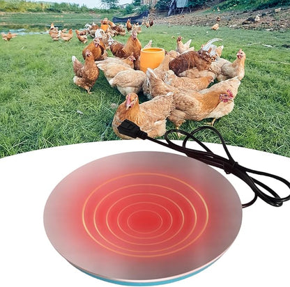 Warmer Base for Chicken Water - Poultry Water Heater with 4.5 Feet Power Cable, Waterer Drinker Heated Base with Thermostat - Anti Scald Pet Poultry Waterer Winter Deicer