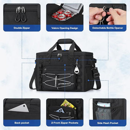 Maelstrom 30/40 Can Soft Cooler Bag, Leakproof Insulated Ice Chest | 24h Cold (With Ice), 5-Layer Insulation, Multi-Pockets ,Lightweight,Perfect For Camping, Beach, Hiking, Kayaking, Road Trips