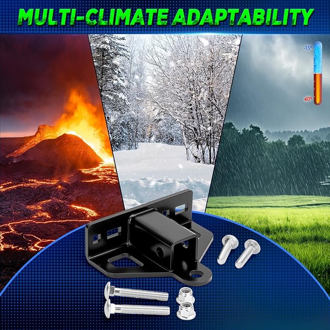 Thicker Lawn Mower Trailer Hitch with 1-1/4" Receiver for Most Tractor ATV Trailer Golf Cart, Heavy Duty Zero Turn Mower Accessories Bolt on Receiver Hitch Hold 7000LBS, Multi-Purpose Design Like Pin