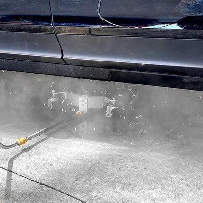 JOEJET Undercarriage Pressure Washer Attachment, Undercarriage Cleaner with 4 Wheels, 14 Inch Under Car Washer, 3 Power Washer Extension Wands, 4000 PSI