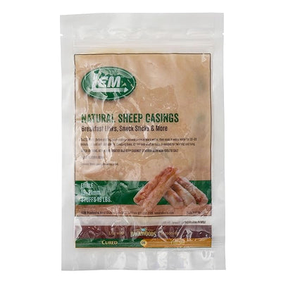 LEM Products Natural Sheep Casings, 19–21mm Edible Sausage Casings for Snack Sticks, Hot Dogs, Breakfast Sausage, Pepperoni, Salami, Homemade Sausages, Stuffs Approx. 15 lbs, 5.1 Ounce Package