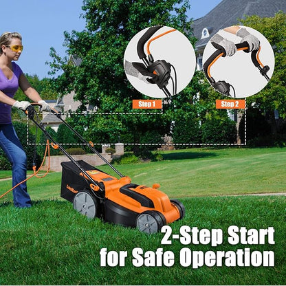LawnMaster MEB1216K Electric Lawn Mower 16-Inch 12AMP