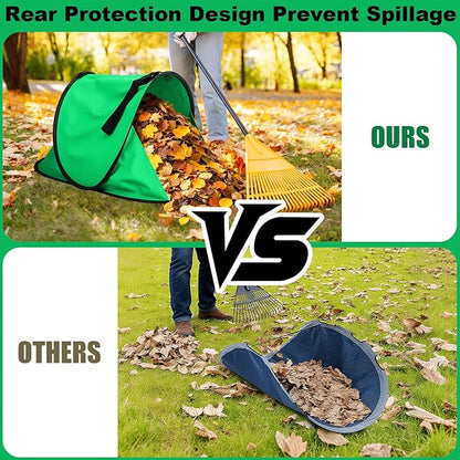 2025 New 60 Gallon Pop-Up Foldable Leaf Collector,Portable LeafBag,600D Oxford Cloth Leaves Pick Up Tool,Thicken Collapsible Leaves Picker Bag,Dustpan-Type Lawn Collector,Reusable Yard Garden Bag