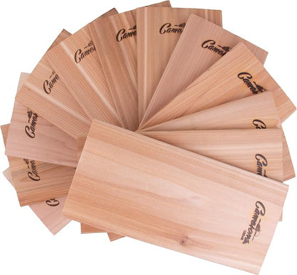 Camerons Cedar Grilling Planks - 12 Pack (5.5"x11.5") - Premium Natural Cedar Wood - Easily Infuse Smoky Flavor into BBQ Salmon, Fish, Meat, Veggies, and More - Sourced in the USA - Grilling Gift Idea