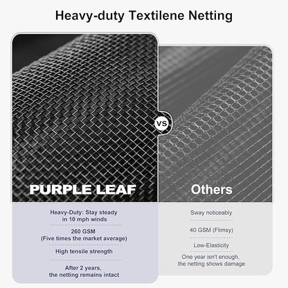 PURPLE LEAF 12' x 20' Hardtop Gazebo Outdoor Metal Roof Sun Shade Tent with Curtains and Netting Patio Canopy Permanent Pavilion