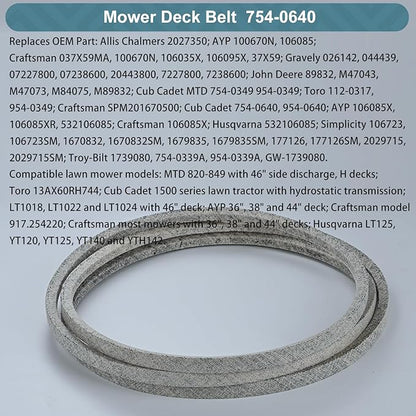5/8 x 41.5'' Drive Belt Replace for MTD/Cub Cadet/Troy-Bilt 754-0468 954-0468 Toro 112-0305 Dayco B38 Kevlar Lawn Mower Belt Riding Mower Upper Transmission Belt (754-0468)