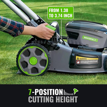 60V Self-Propelled Lawn Mower 21-Inch, Brushless Cordless Mower for Large Yards, Electric with LED Headlight, 2X5.0Ah Batteries & Rapid Charger