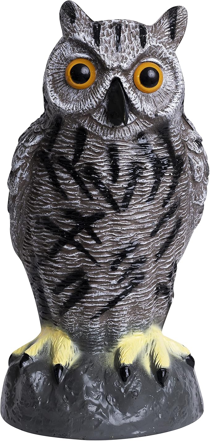 Galashield Owl Decoy to Scare Birds Away | Plastic Owls to Scare Birds Away | Owl Statue for Garden & Outdoors