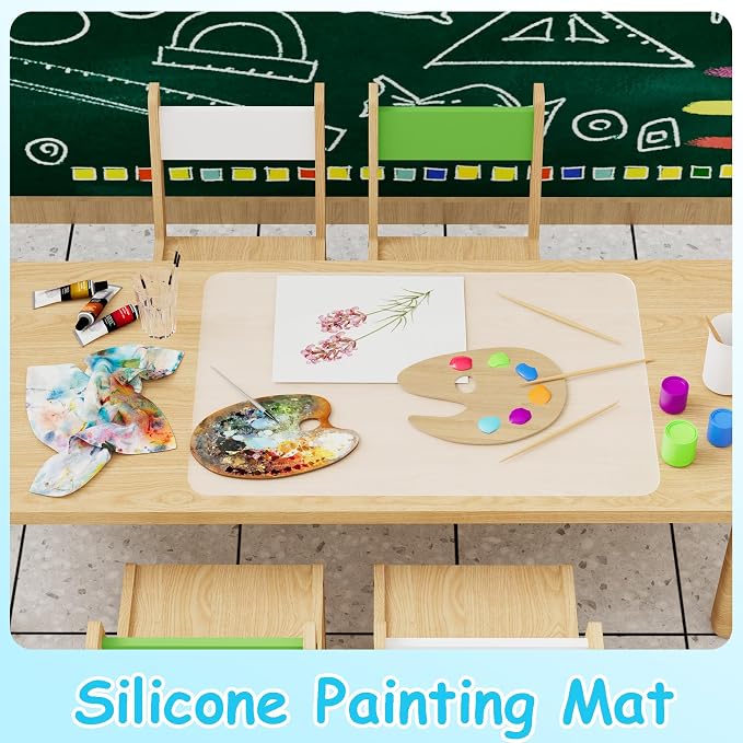 Clear Silicone Craft Mats 9"W x 12"L: 0.8mm Thick Heat Resistant Non-Slip | 4 Pcs Nonstick Translucent Silicone Sheet - Reusable Countertop Protector Pad for Jewelry Epoxy Glitter Slime DIY Art