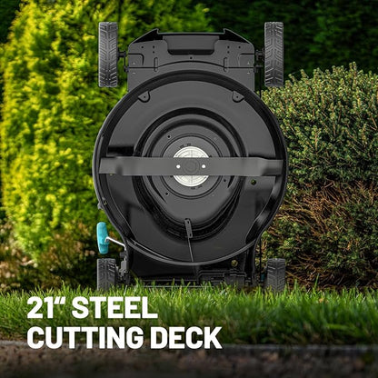 40V 21.1 inch Self-Propelled Lawn Mower Cordless, 3-in-1 Brushless Electric Lawn Mower with 6-Position Cutting Height Adjustment, 2 * 8.0Ah Battery & Dual Charger Included