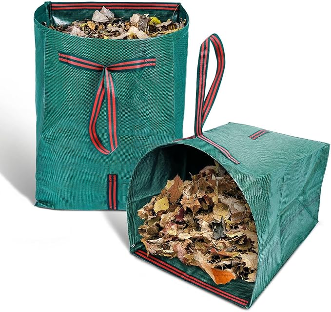 Leaf Collector, Large Yard Dustpan-Type Lawn and Leaf Bags, 53-Gallon Reusable Garden Bags for Leaves, Debris, Grass, Clippings, Lawn Trash