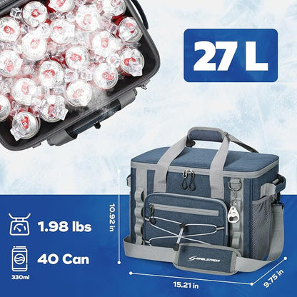 Maelstrom 30/40 Can Soft Cooler Bag, Leakproof Insulated Ice Chest | 24h Cold (With Ice), 5-Layer Insulation, Multi-Pockets ,Lightweight,Perfect For Camping, Beach, Hiking, Kayaking, Road Trips