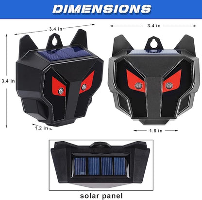 Lulu Home 6 Packs Solar Animal Repeller, Nocturnal Predator Deterrents with Red LED Flashing Lights Drive Away Raccoons, Deer, Skunks, Coyotes, Birds, Foxes from Chicken Coop Yard Farm