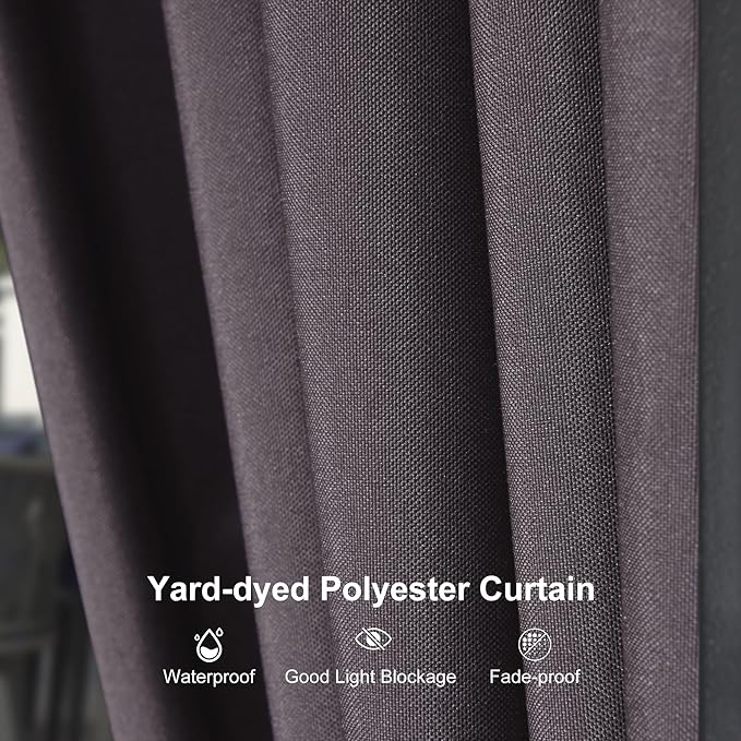 PURPLE LEAF 10' X 12' Gazebo Outdoor Aluminum Gazebo with Heavy Duty Galvanized Steel Double Roof for Patio Backyard Deck, Netting and Curtains Included, Grey