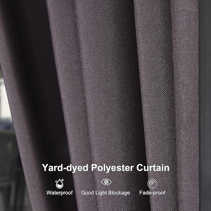PURPLE LEAF 10' X 12' Gazebo Outdoor Aluminum Gazebo with Heavy Duty Galvanized Steel Double Roof for Patio Backyard Deck, Netting and Curtains Included, Grey