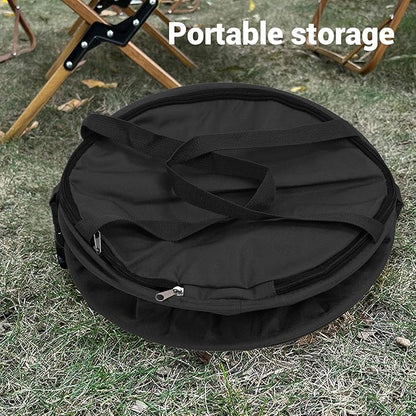 Zunate Collapsible Garden Waste Bag, 24 Gallon, Reusable Outdoor Trash Can with Lid
