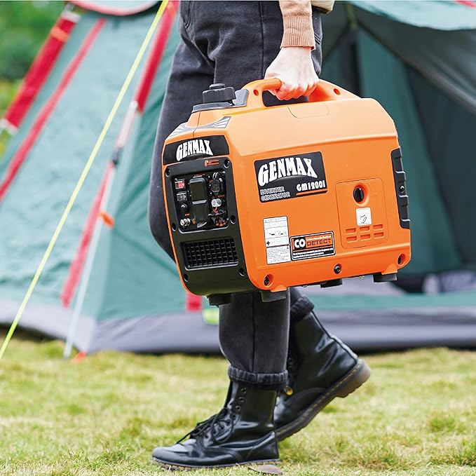 GENMAX Generator，EPA Compliant, Eco-Mode Feature, Ultra Lightweight for Backup Home Use & Camping