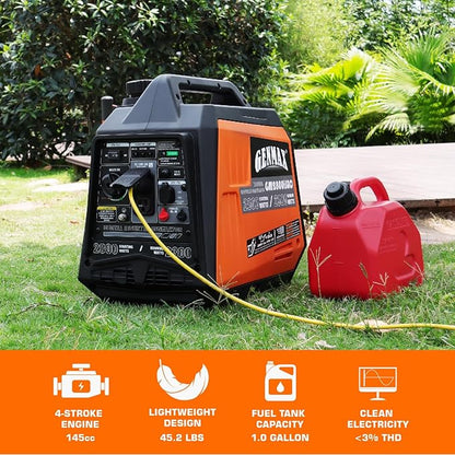 GENMAX Generator，EPA Compliant, Eco-Mode Feature, Ultra Lightweight for Backup Home Use & Camping