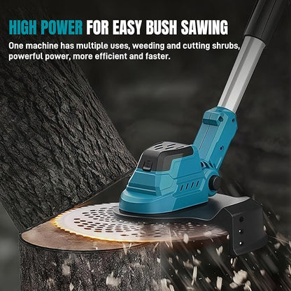 Electric Weed Wacker with Wheel Brushless Cordless Weed Eater Battery Powered| 60 Minute Battery Life | Silent Design, One Click Start | Suitable for Small and Medium-Sized Lawns