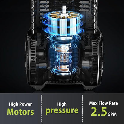 4000 Max Adjustable PSI Pressure Washer, 2 Max GPM Power Washer with 33 FT Hose Reel, Steel Wand, 500ml Foam Cannon, 4-Nozzle Set, Electric Pressure Washer for Cars, Fences, Patios