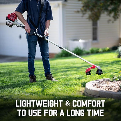 PowerSmart 25.4cc Gas Weed Wacker, 2-in-1 String Trimmer/Edger 16-Inch with 10-Inch Brush Cutter for Grass Cutting, 2025 Version
